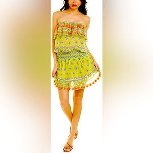 Ramy Brook NWT Vibrant Lime tassel Limco Mira Dress